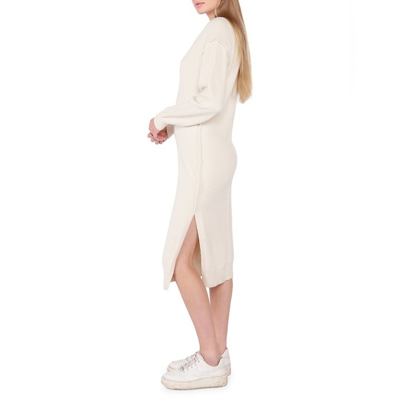 Dex Size S Cream Color Long Sweater Dress - Picture 3 of 4